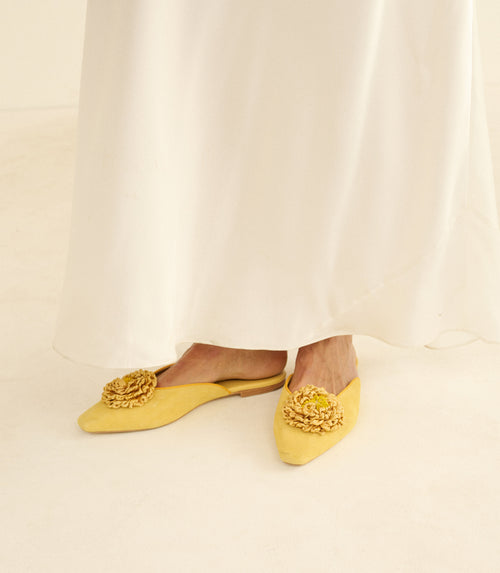 Adair Slide -- Cantaloupe Suede