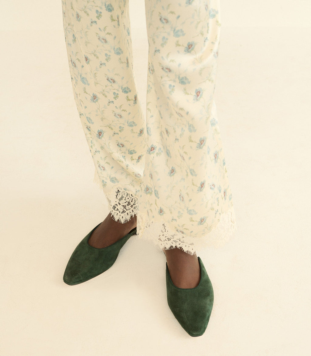 Adair Slide -- Dark Pine Suede