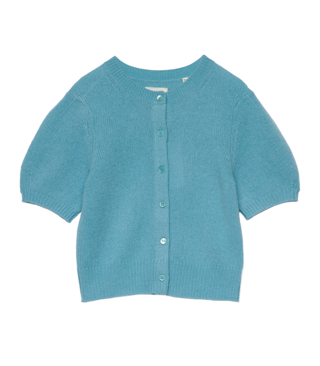 Alesia Cashmere Cardigan -- Deep Aquamarine