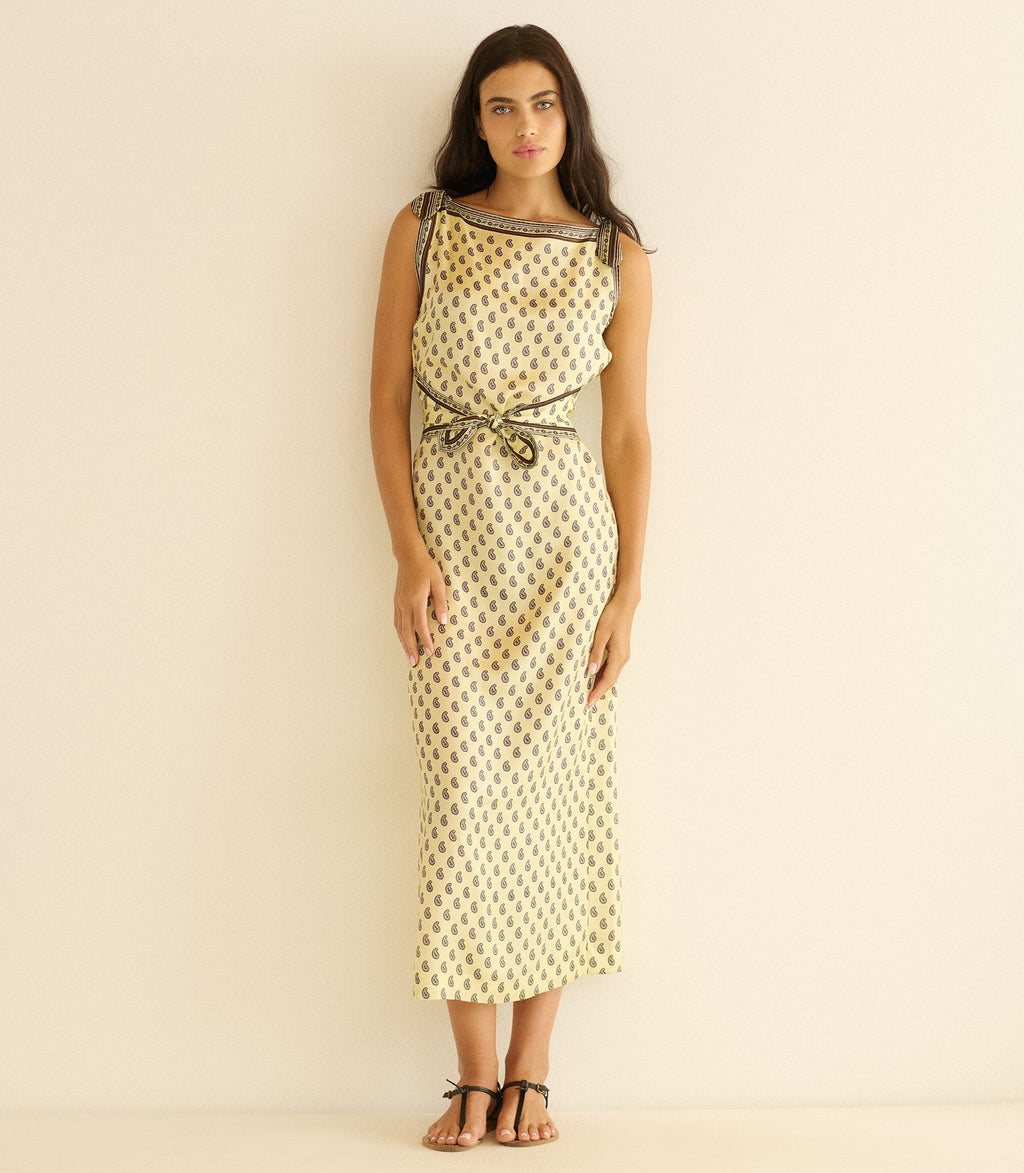 Amorette Dress -- Sunlight Taormina Paisley