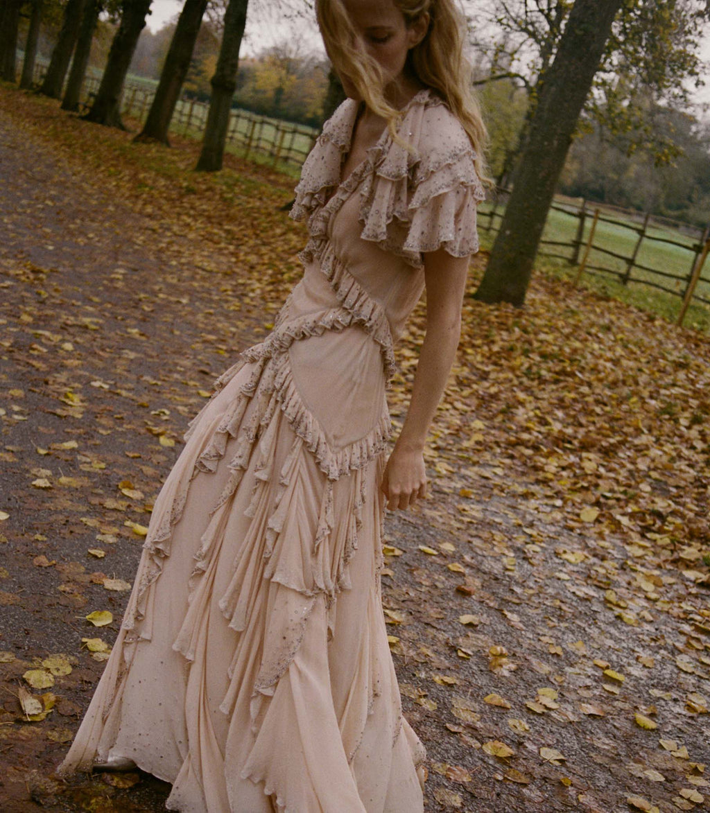 Antoinette Anniversary Dress -- Antique Blush