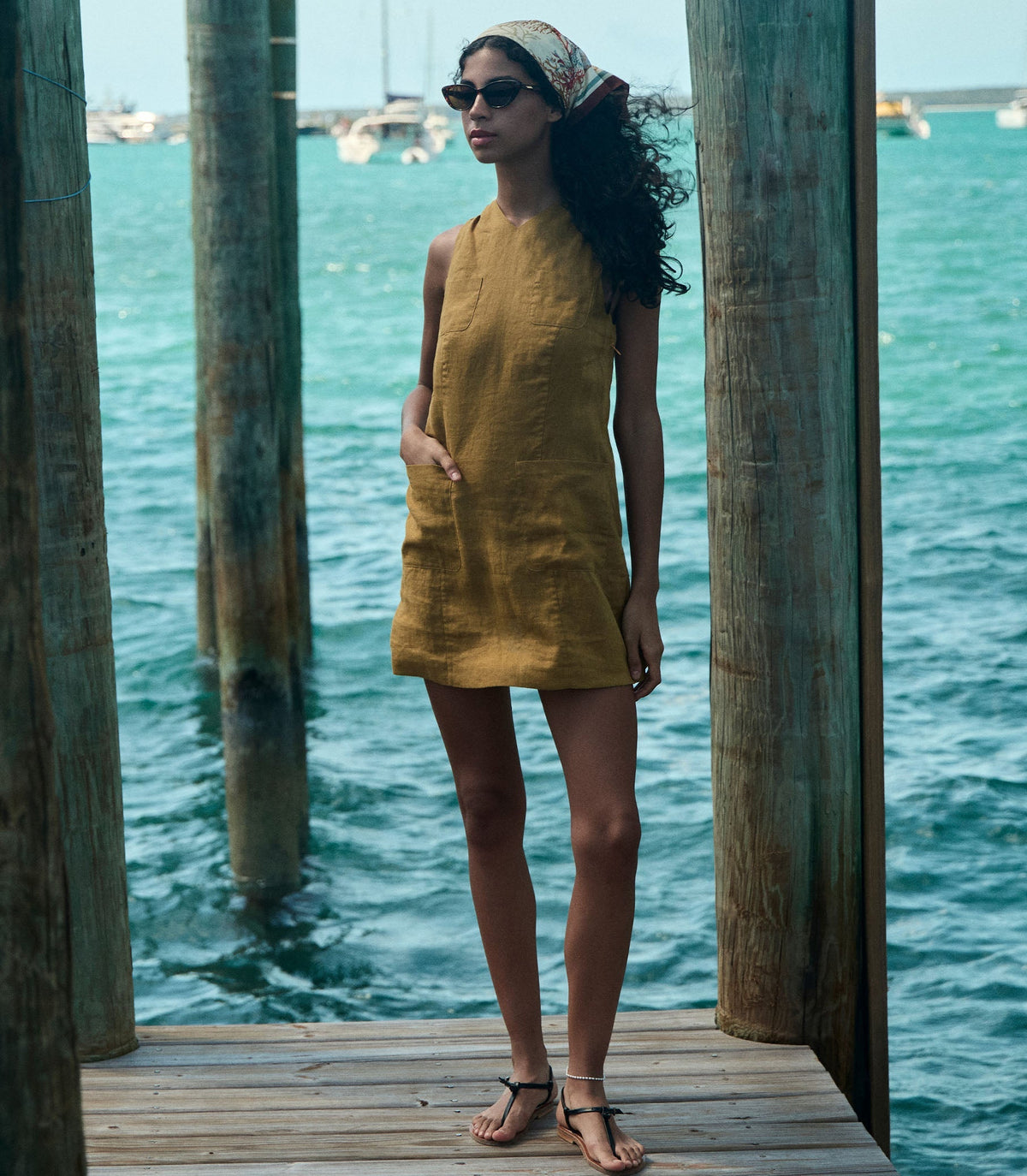 Bennette Dress -- Golden Olive