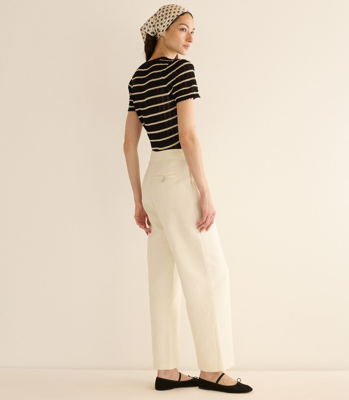 Brandie Top -- Noir Allaire Stripe