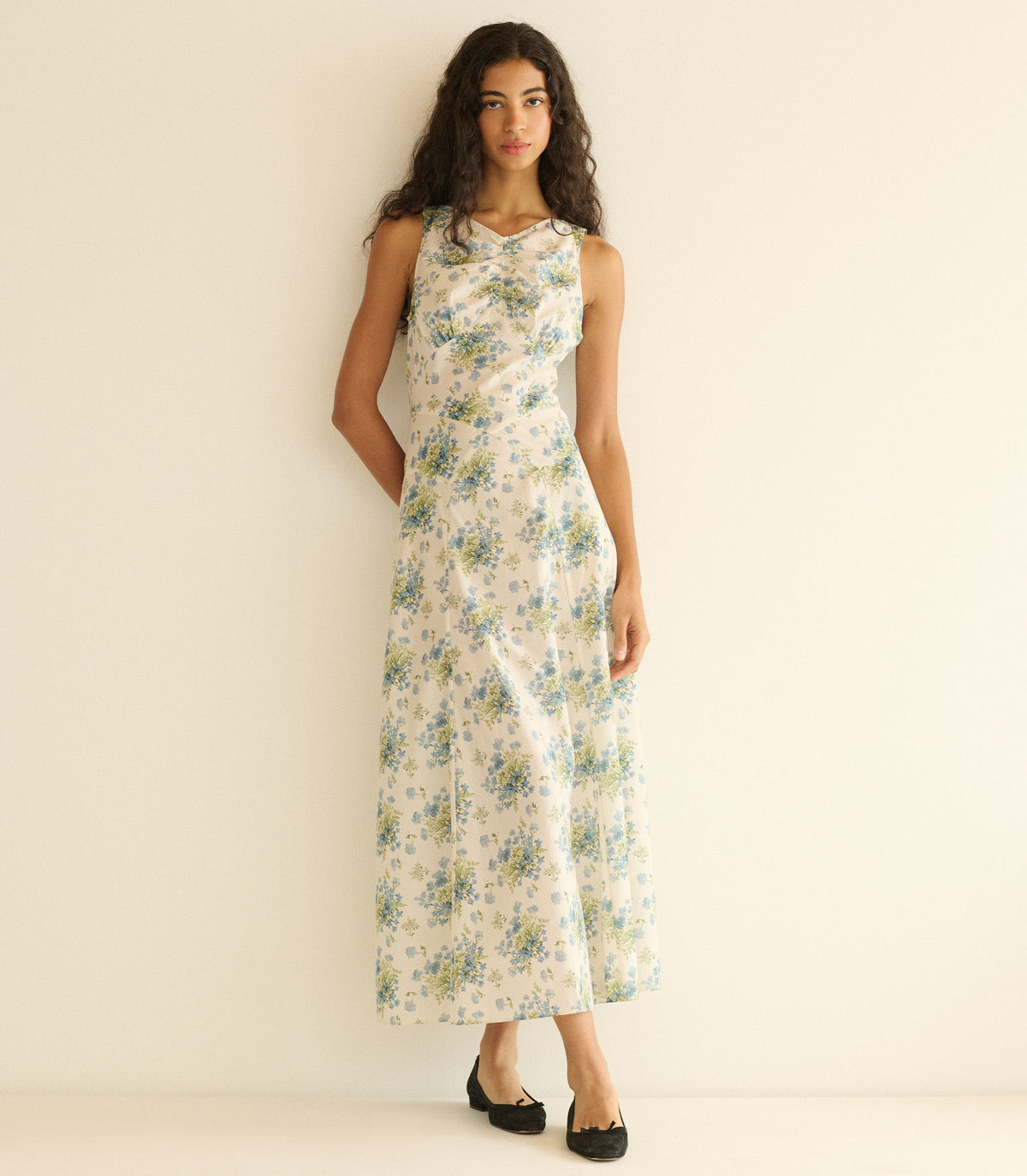 Bruna Dress -- Crème Lantana Floral