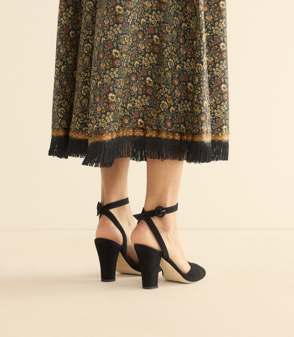 Carla Heel -- Black Suede