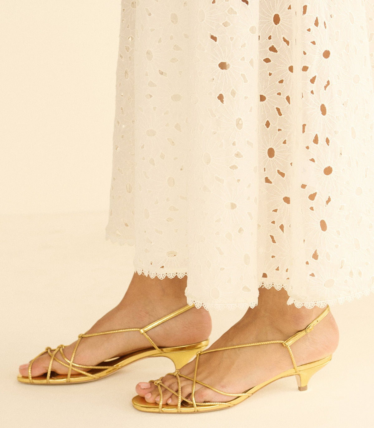 Comporta Sandal -- Brass Foil Leather