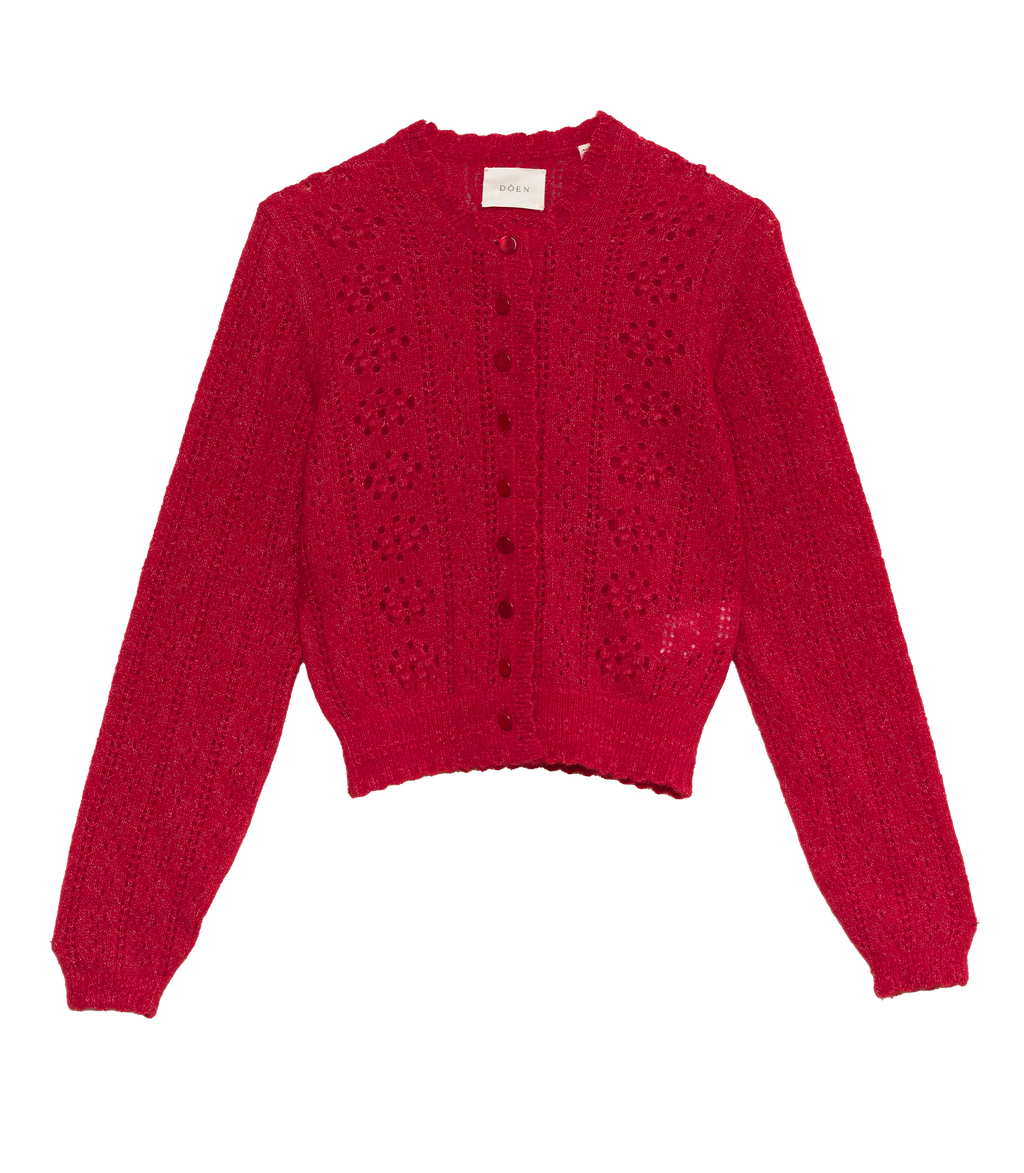 Cosette Cardigan -- Cerise