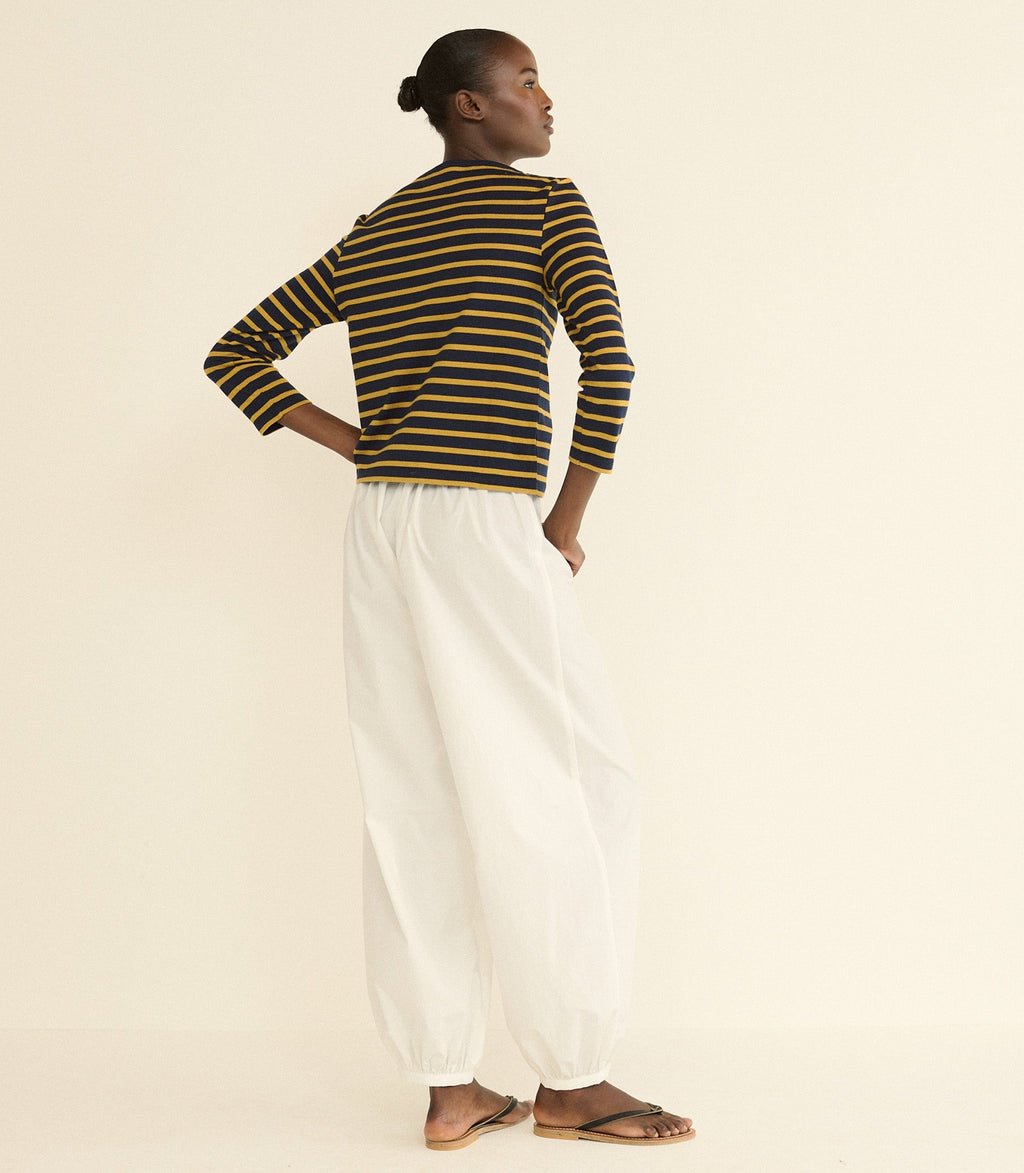 Donnie Tee -- Navy Breton Stripe