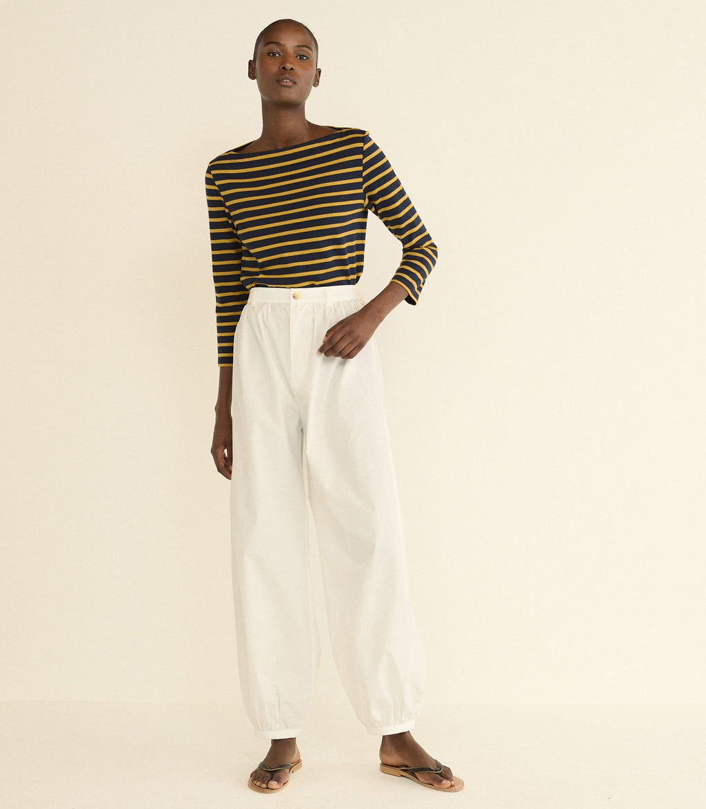 Donnie Tee -- Navy Breton Stripe