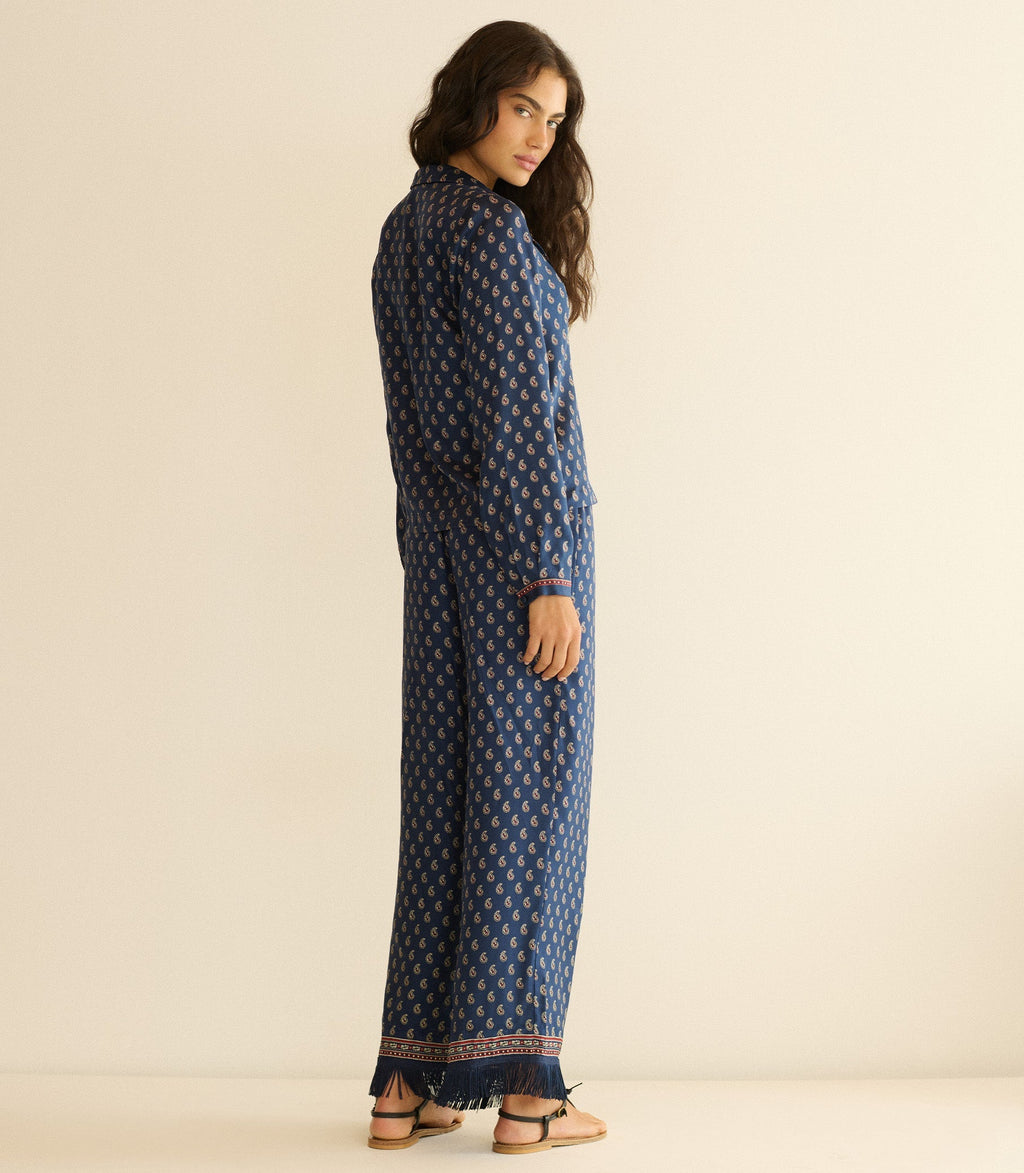 Elene Top -- Bleu Taormina Paisley