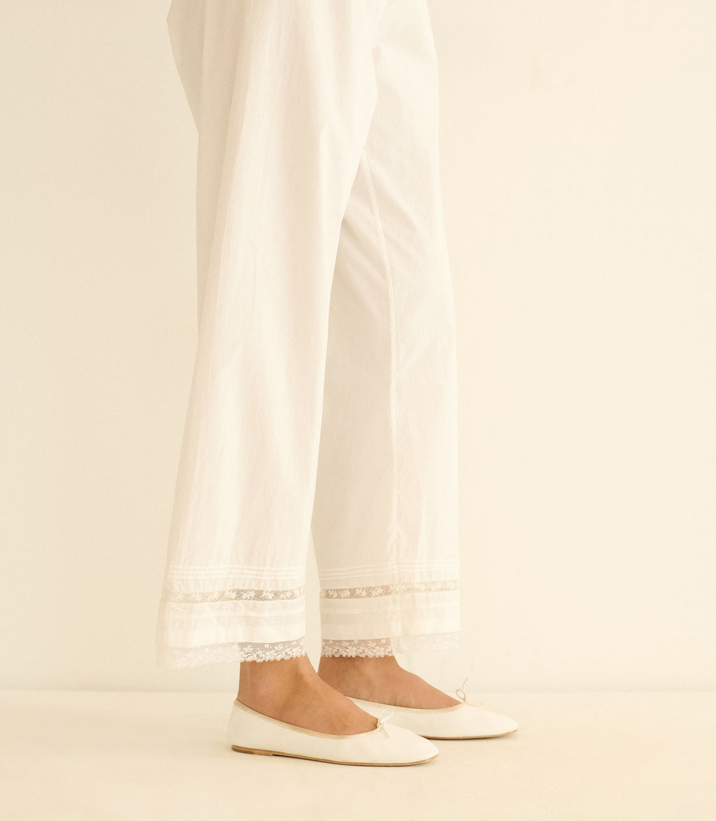 Fifi Ballet Flat -- White Nappa