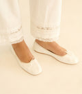 Fifi Ballet Flat -- White Nappa