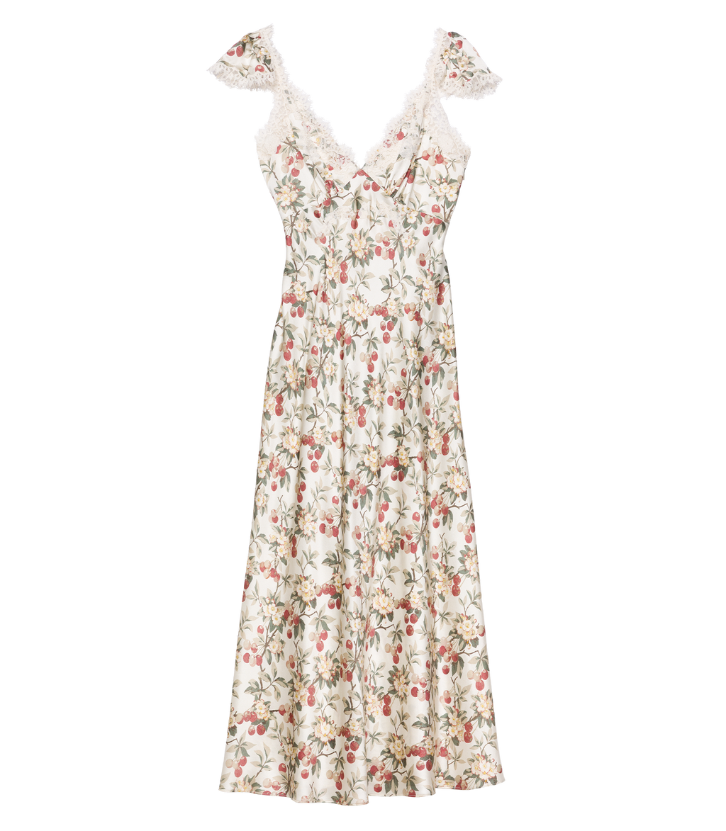 Fiona Dress -- Cerise Et Fleur