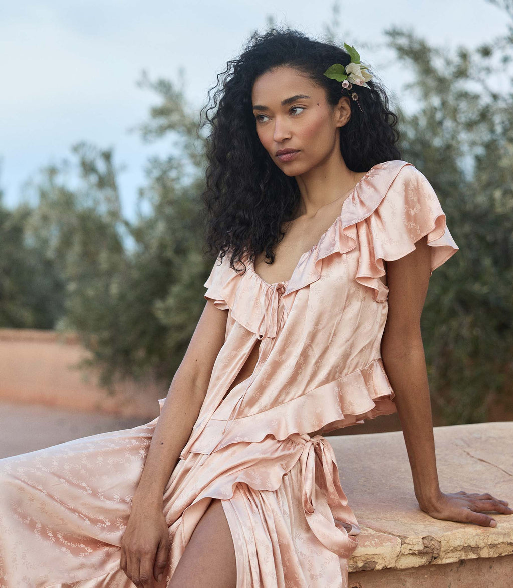 Floriette Top -- Peach Sorbet