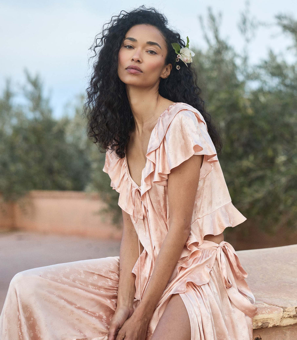 Floriette Top -- Peach Sorbet
