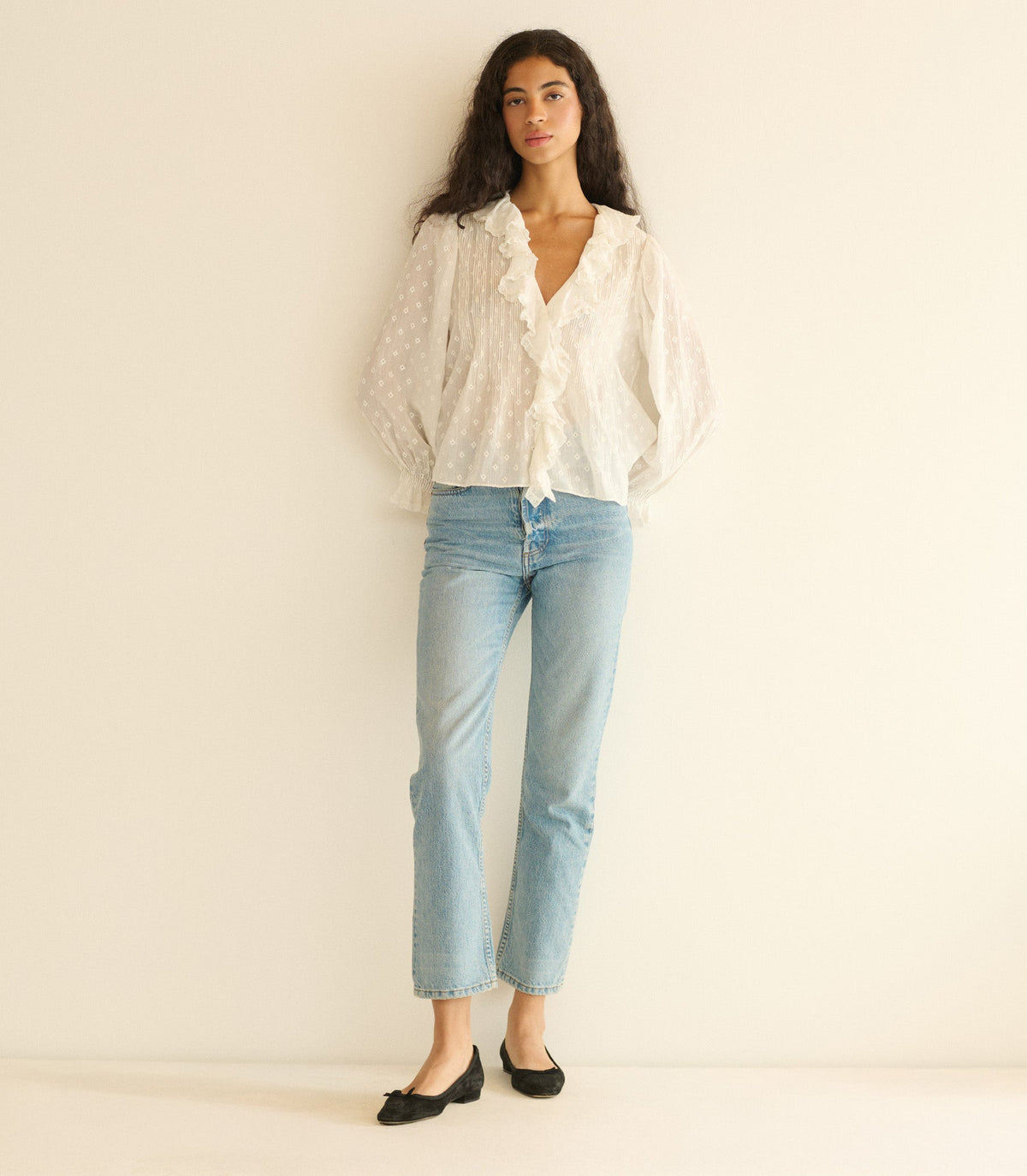 Hardy Top -- Salt Marseille Embroidery