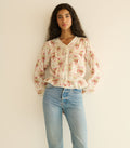 Hillock Top -- Ivory Lantana Floral