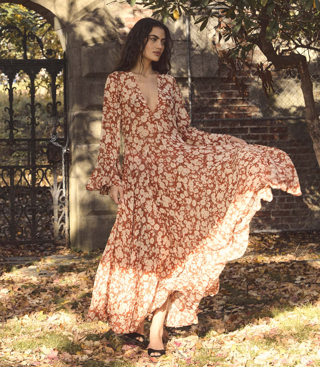 Imelda Dress -- Rouge Ambridge Rose