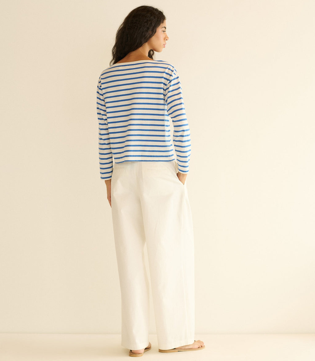Irene Tee -- Bleu Breton Stripe