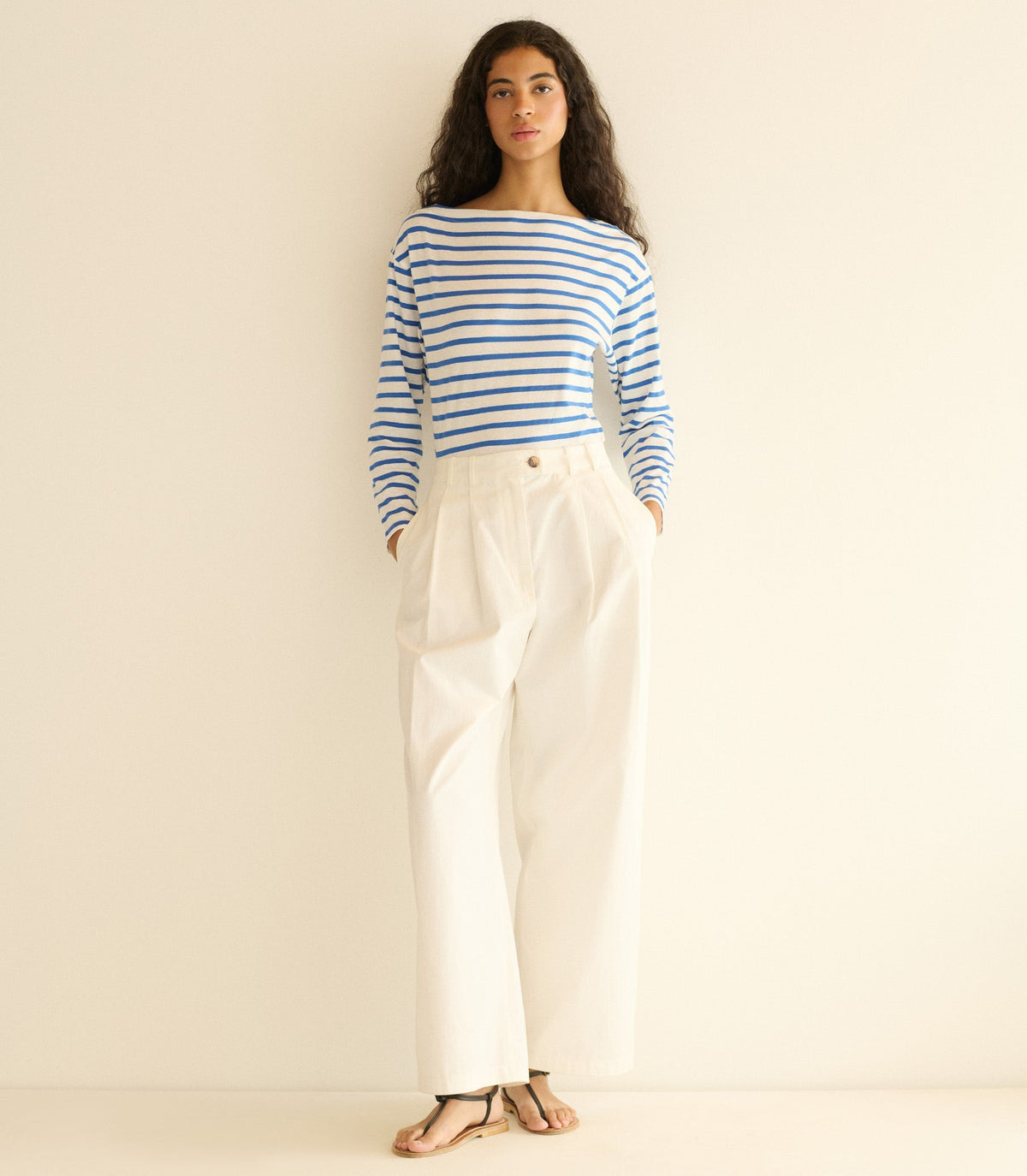 Irene Tee -- Bleu Breton Stripe