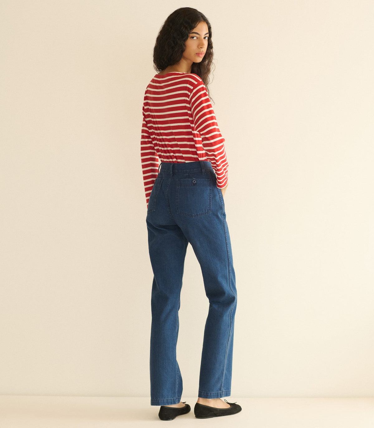 Irene Tee -- Rouge Breton Stripe