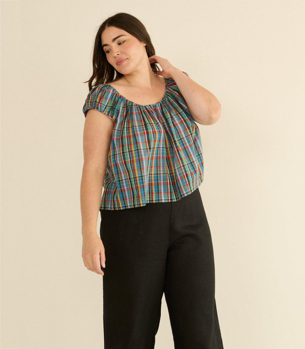 Jessa Top -- Alderbrook Plaid