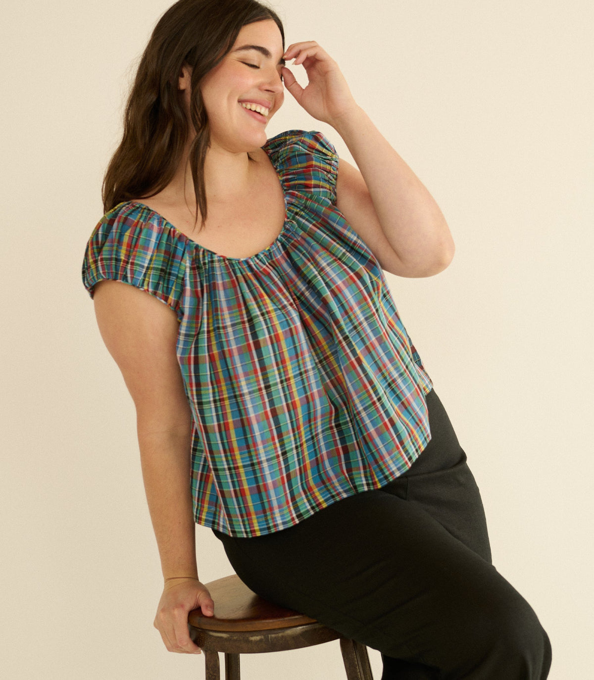 Jessa Top -- Alderbrook Plaid