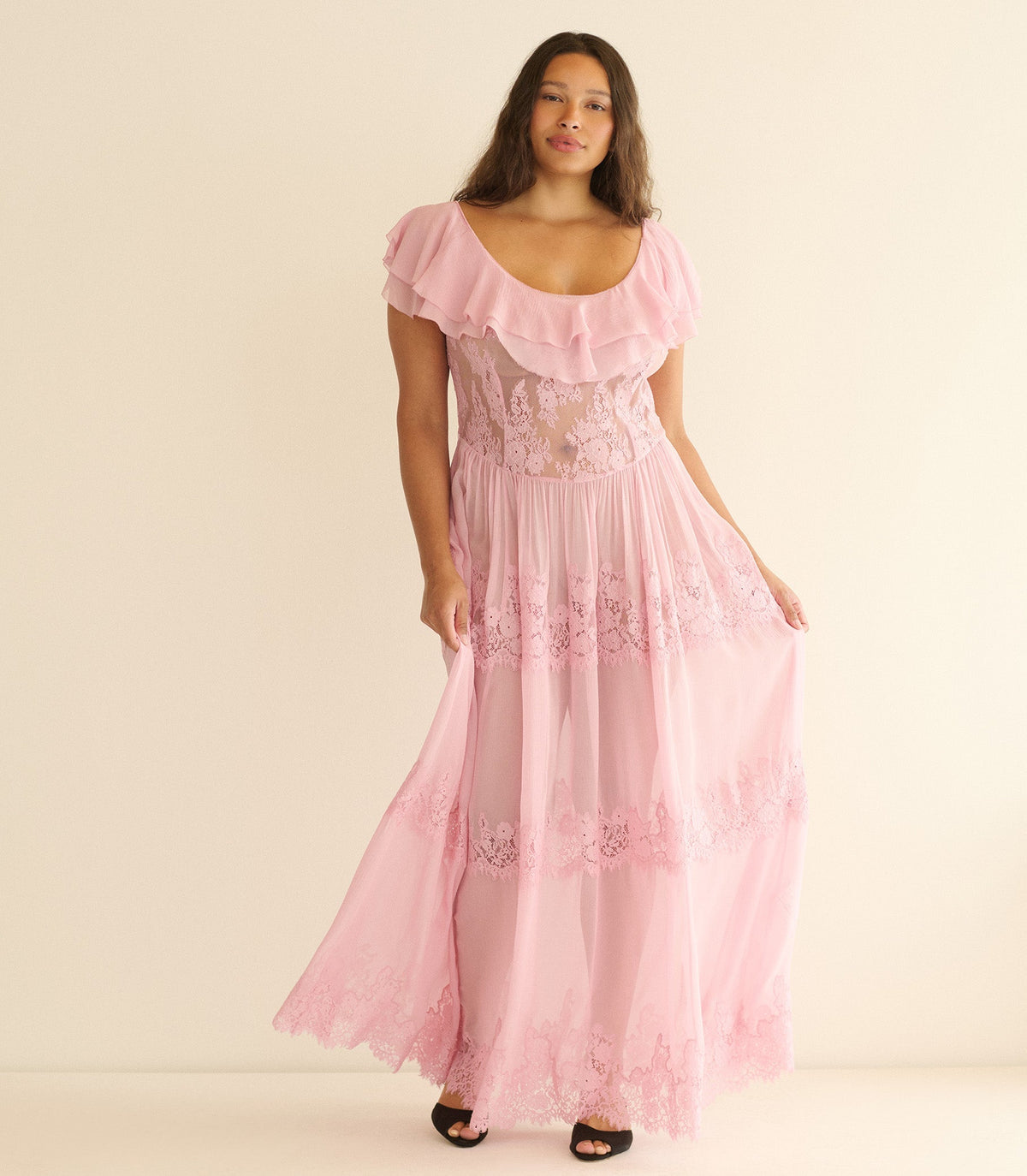 Joyelle Dress -- Pink Hydrangea