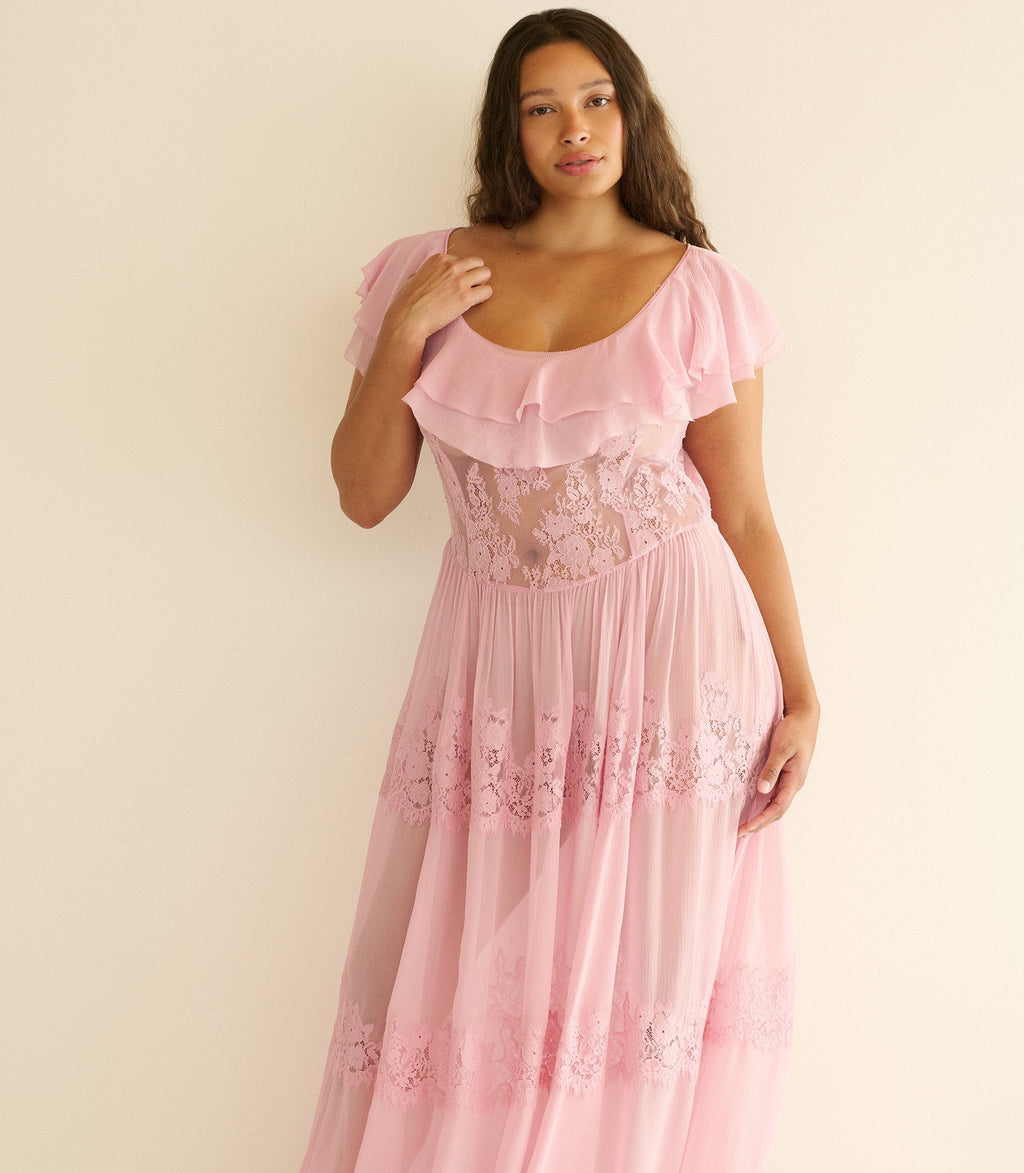 Joyelle Dress -- Pink Hydrangea