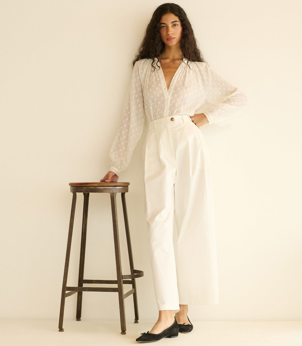 Julienne Top -- Salt Marseille Embroidery