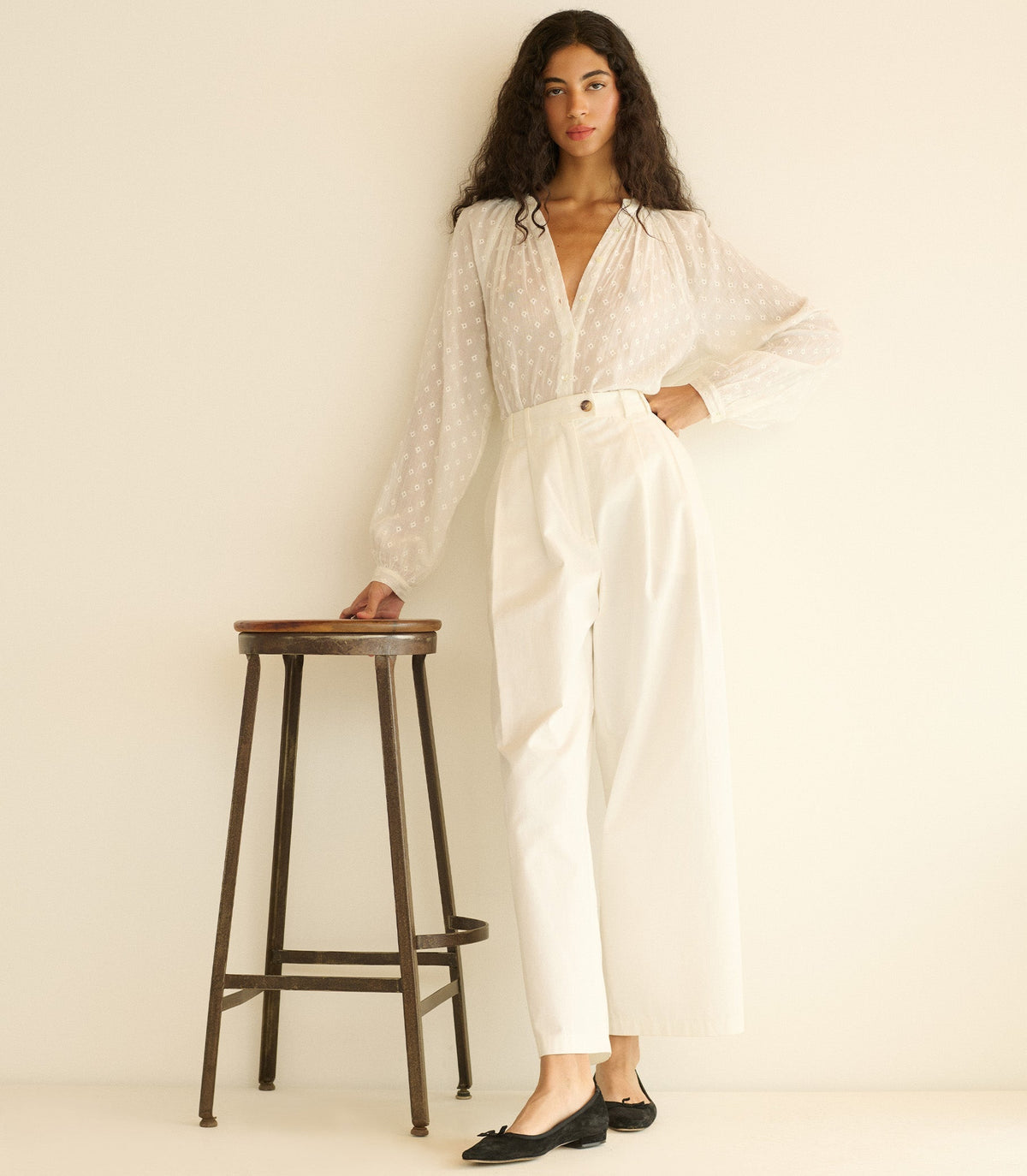 Julienne Top -- Salt Marseille Embroidery