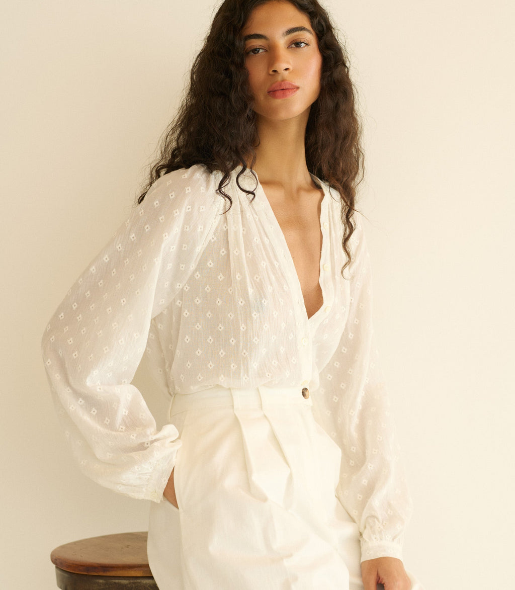 Julienne Top -- Salt Marseille Embroidery