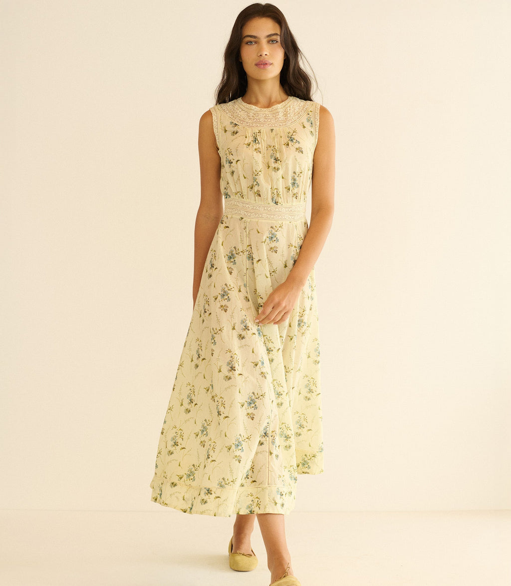 Liliane Dress -- Sunshine Prairie Rose