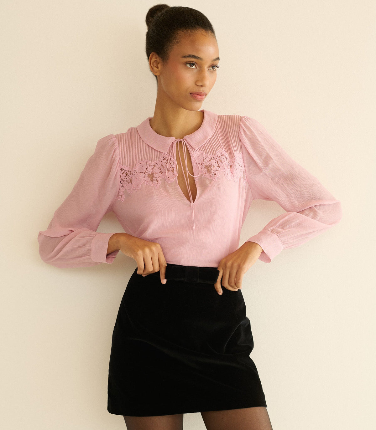 Liora Top -- Pink Hydrangea