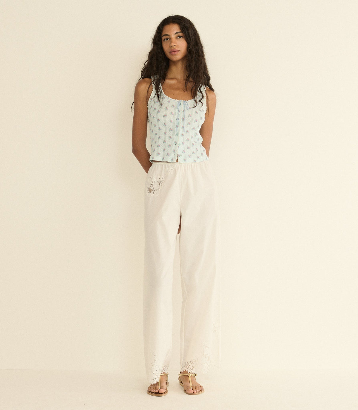 Lois Tank -- Sky Petit Posy Calico