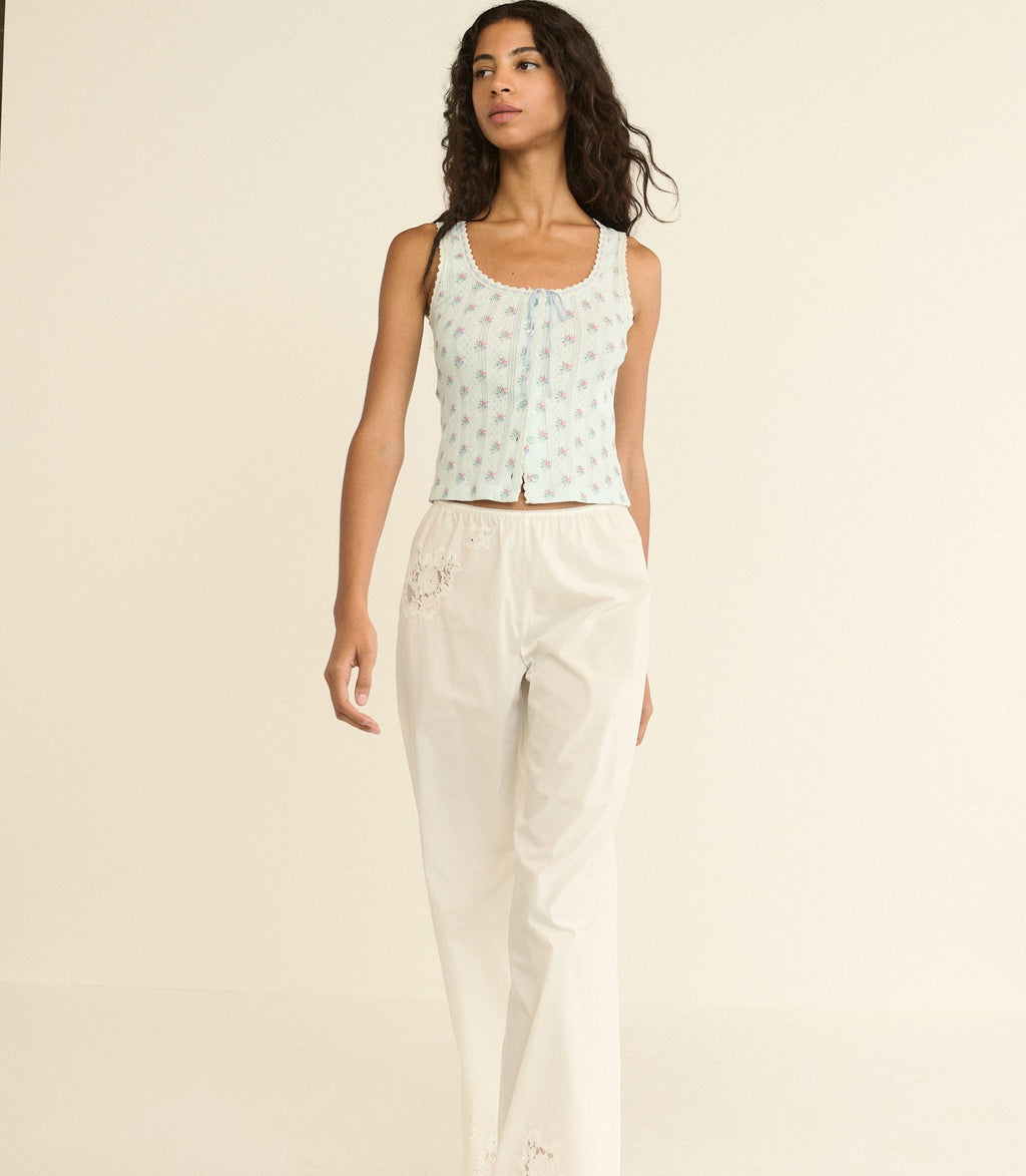 Lois Tank -- Sky Petit Posy Calico