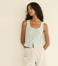 Lois Tank -- Sky Petit Posy Calico