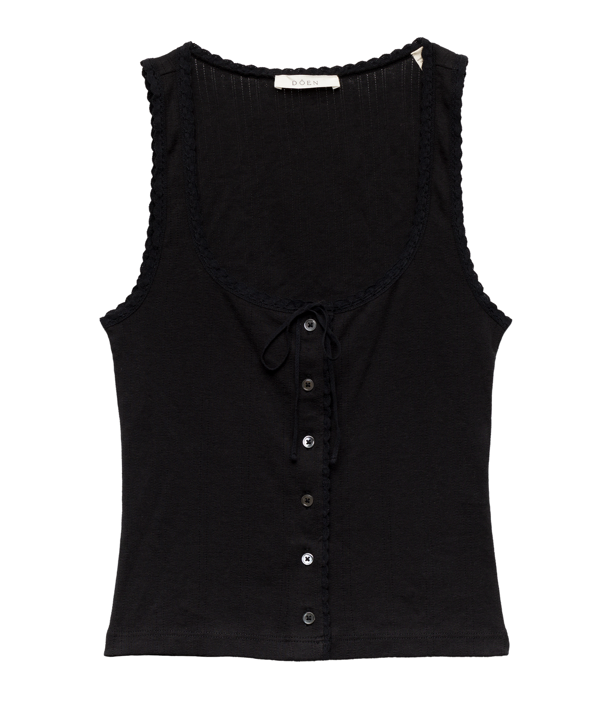 Lois Tank -- Black Quelle Jolie Pointelle