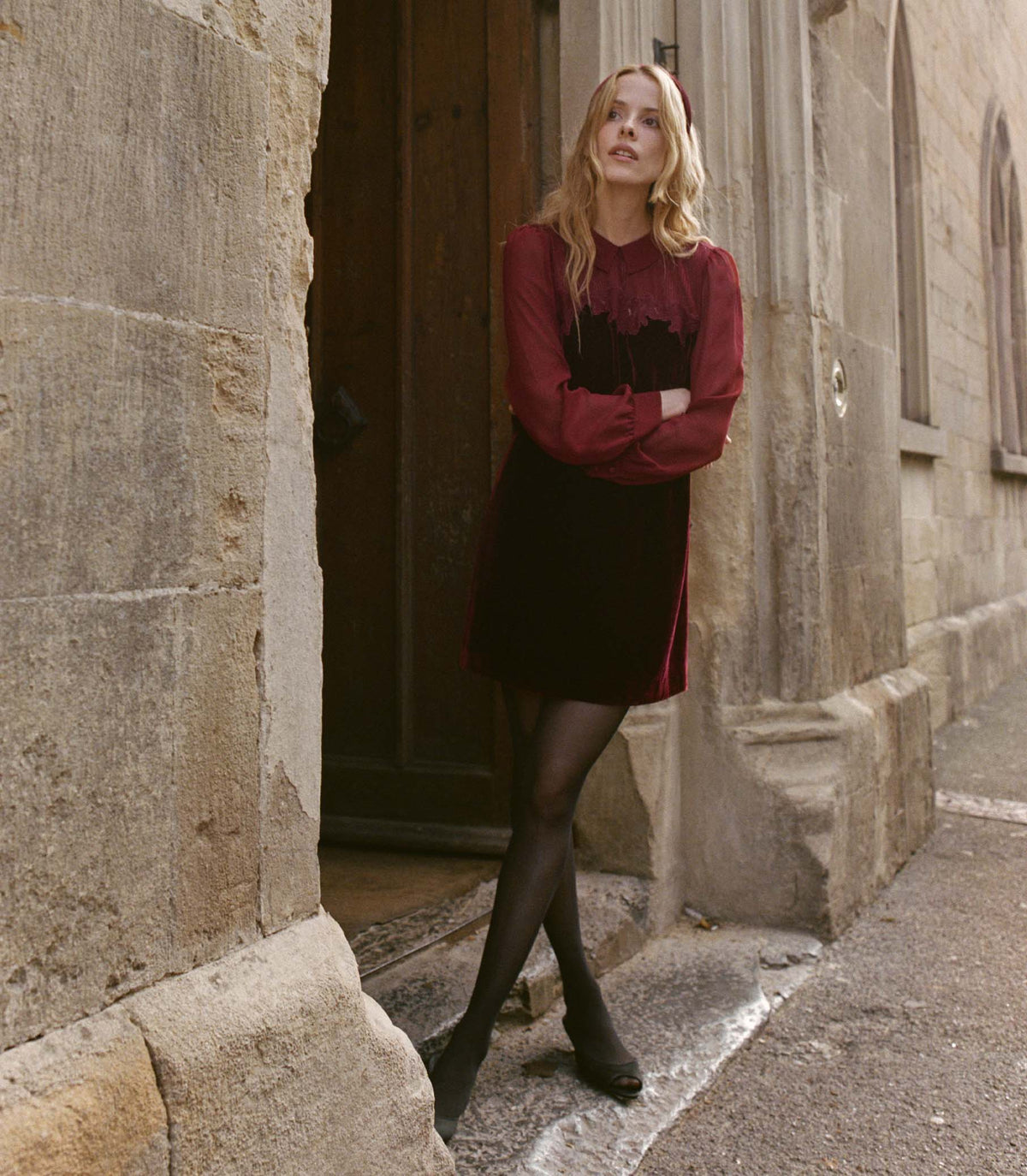Madelynne Dress -- Vino Rosso