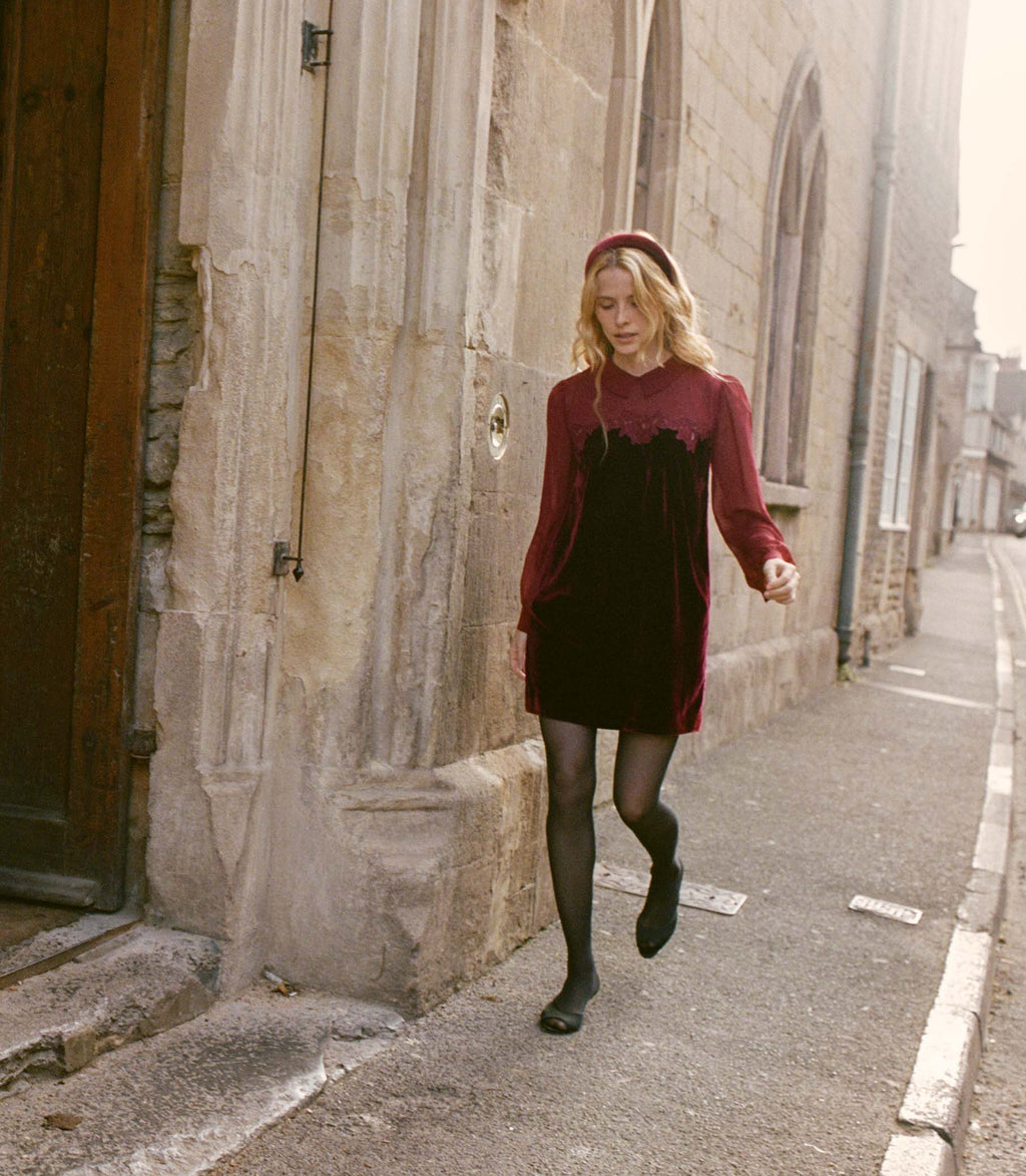 Madelynne Dress -- Vino Rosso
