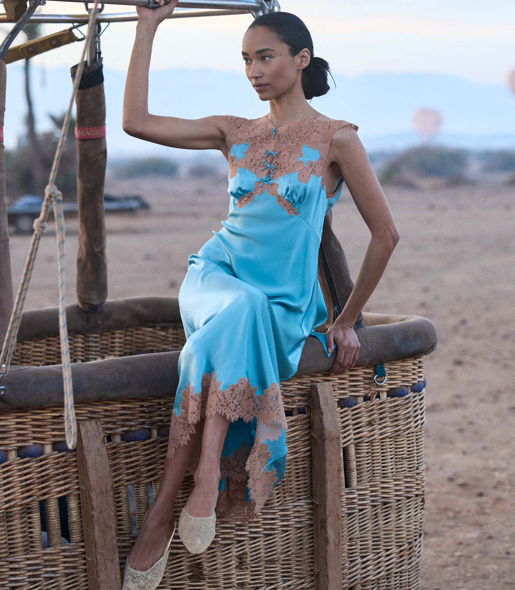 Marcelle Dress -- Deep Aquamarine