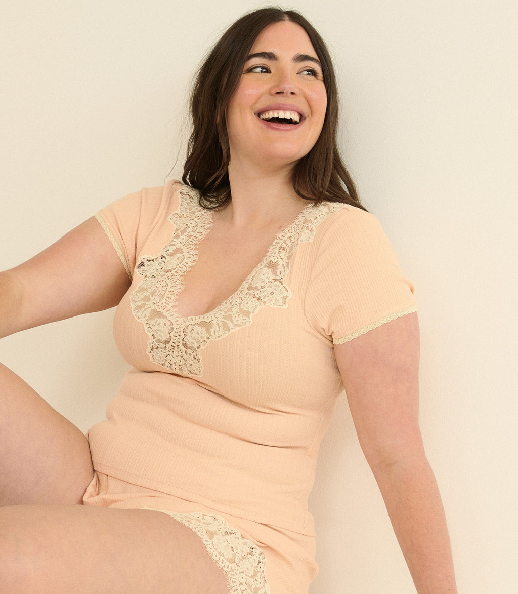 Nalia Tee -- Light Peach Sorbet