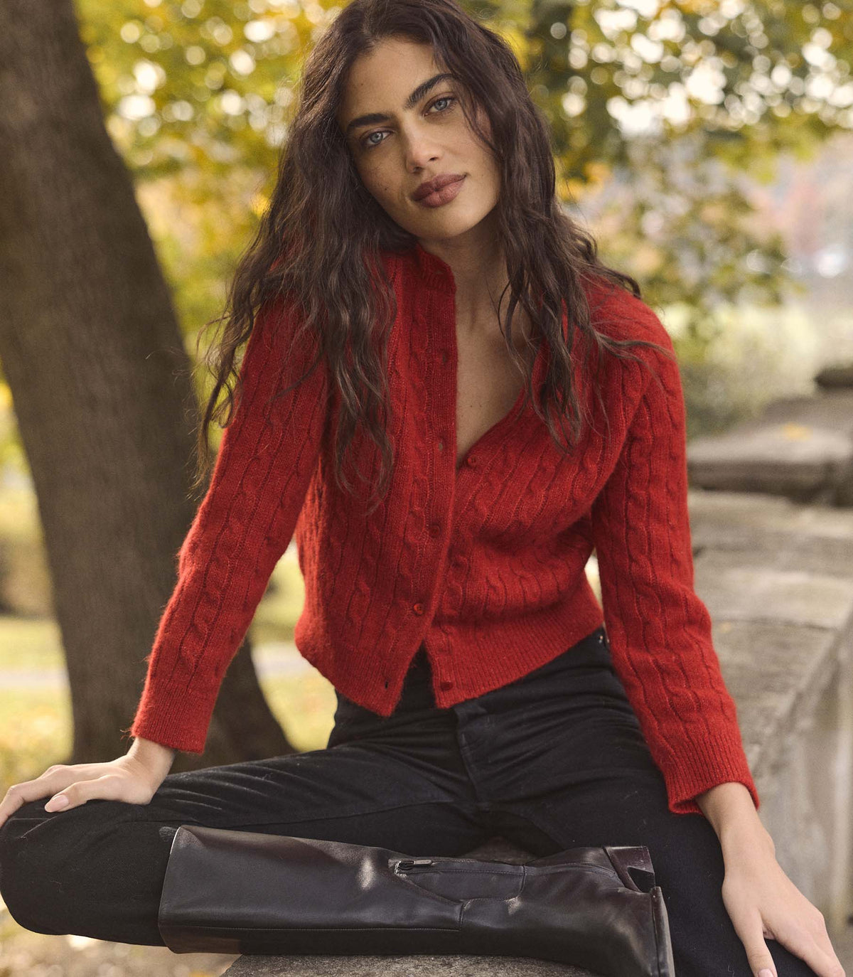 Penrose Cardigan -- Cerise