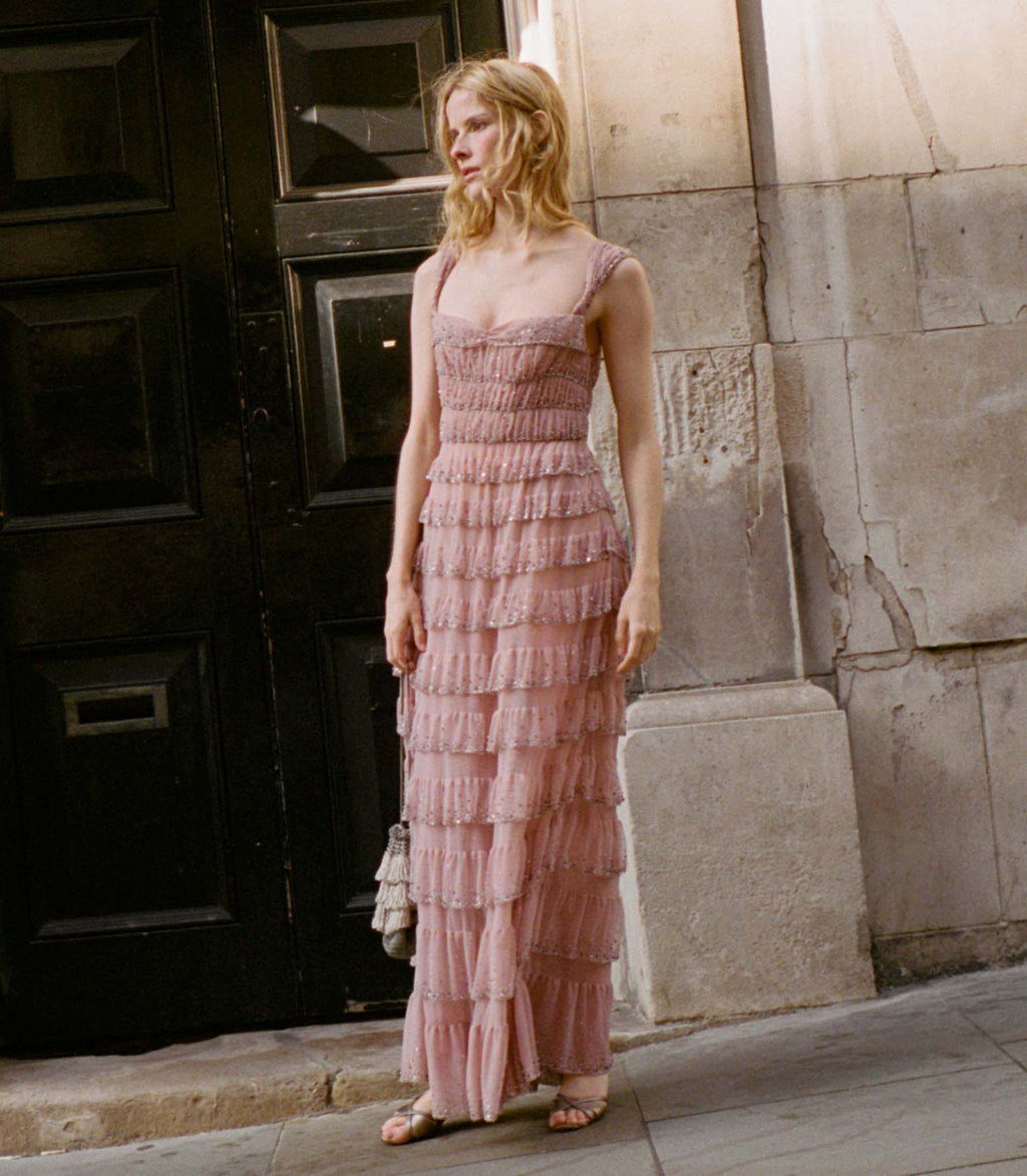 Pierrette Dress -- Pale Rose