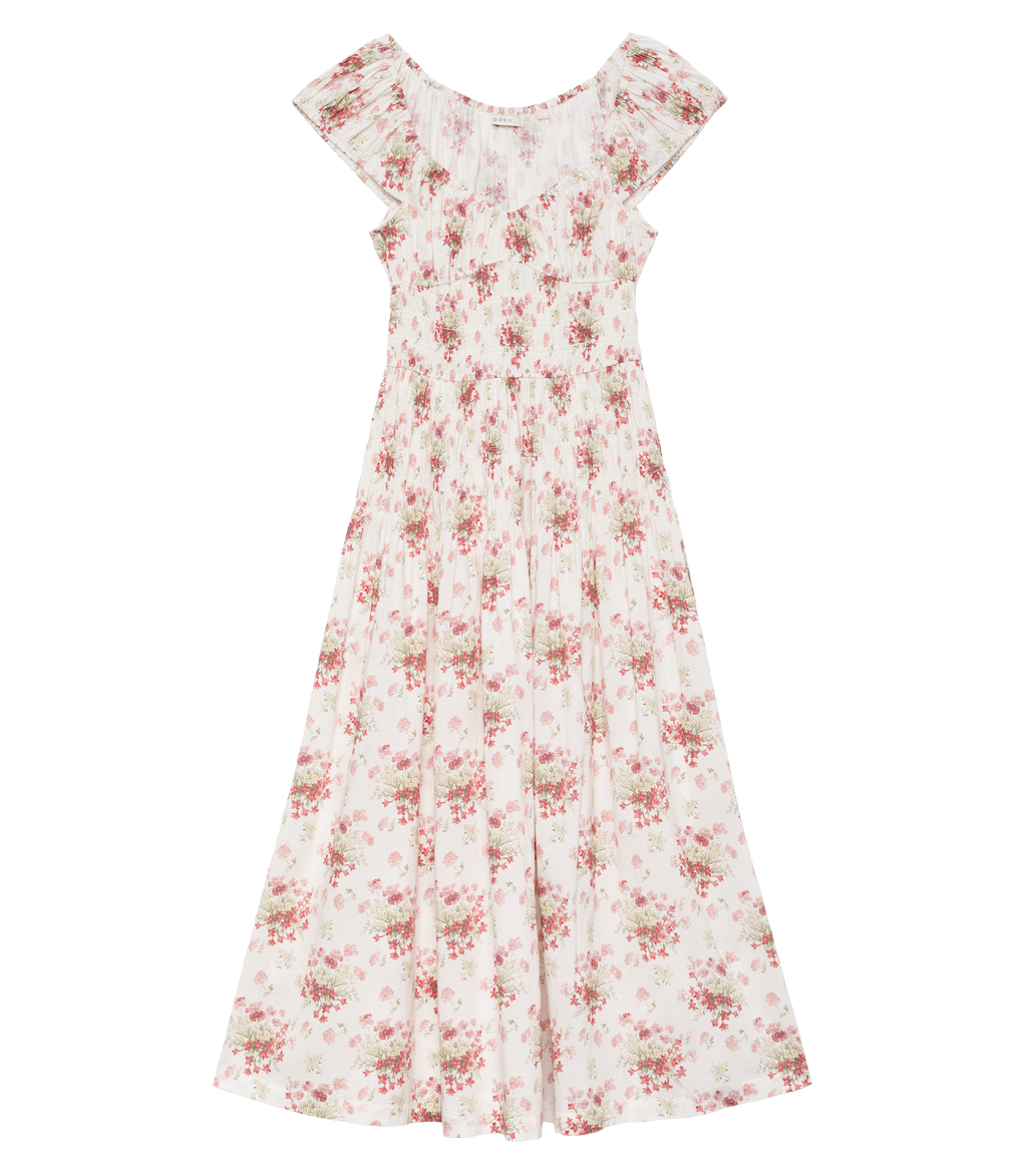 Quinette Dress -- Ivory Lantana Floral