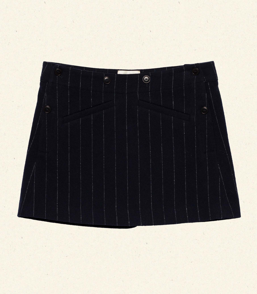 Raina Skirt -- Marianne Pinstripe