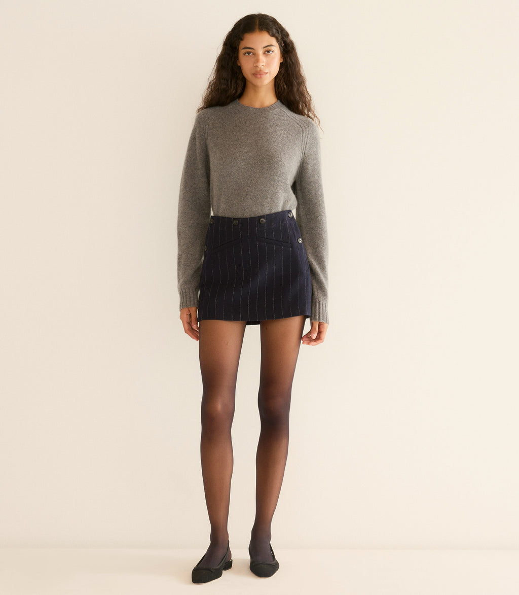 Raina Skirt -- Marianne Pinstripe