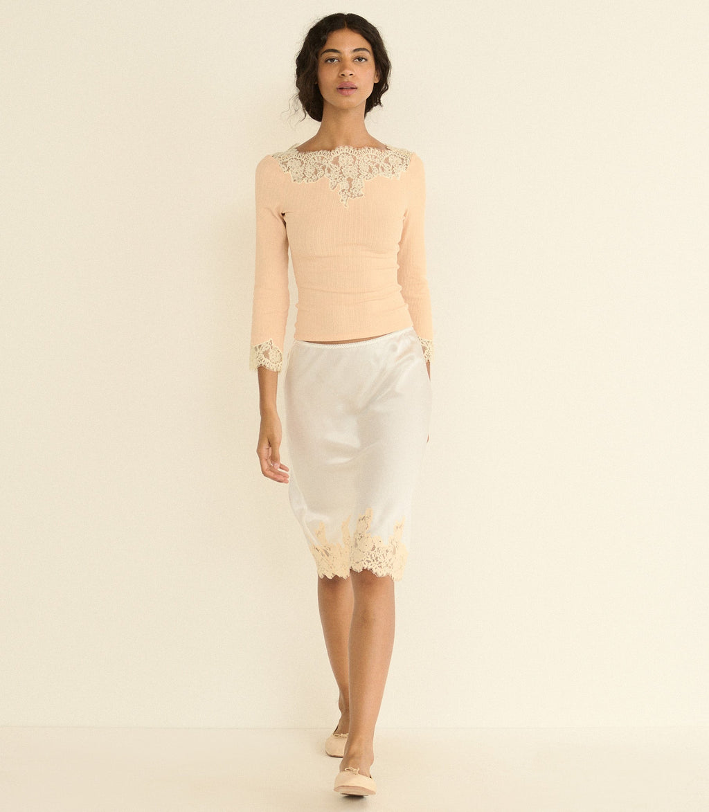 Riana Tee -- Light Peach Sorbet