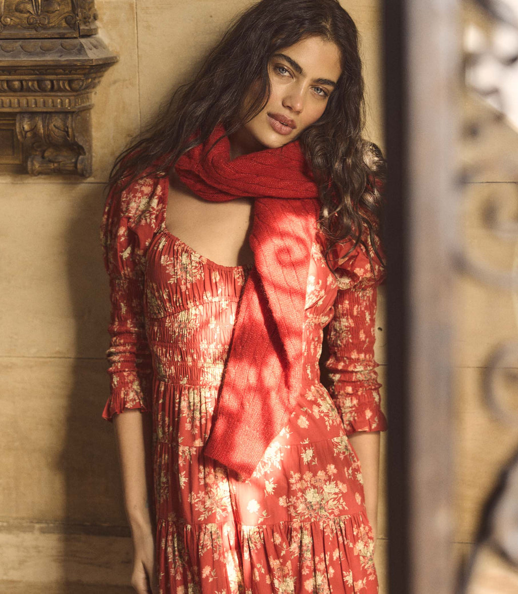 Seraphina Dress -- Rosso Lantana Floral