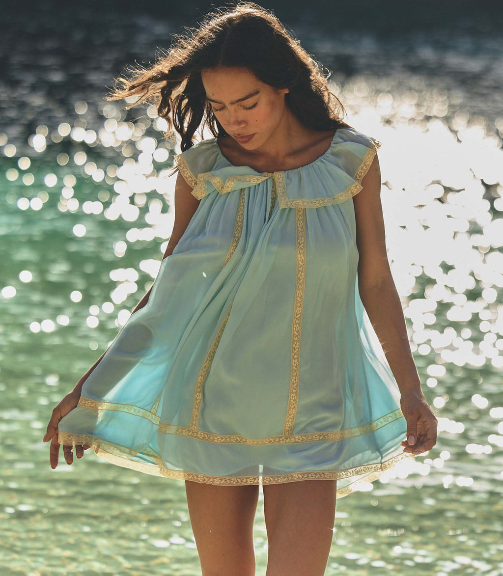 Suzette Dress -- Pale Wisteria